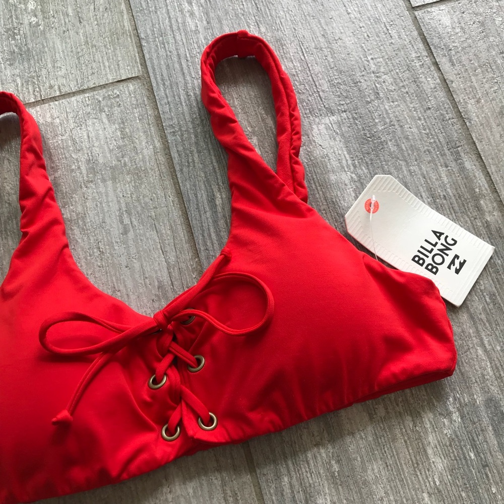 Billabong Red Bikini Top